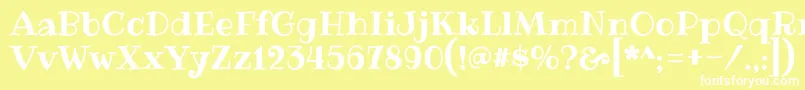 RibeyeRegular Font – White Fonts on Yellow Background