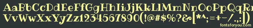 RibeyeRegular Font – Yellow Fonts on Black Background