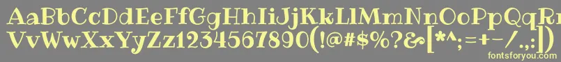RibeyeRegular Font – Yellow Fonts on Gray Background