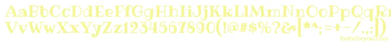 Czcionka RibeyeRegular – żółte czcionki