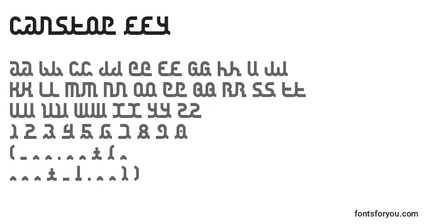 A fonte Canstop ffy – alfabeto, números, caracteres especiais