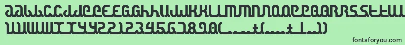 フォントCanstop ffy – 緑の背景に黒い文字