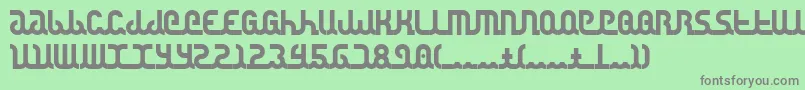 フォントCanstop ffy – 緑の背景に灰色の文字