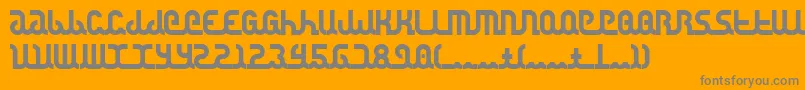 フォントCanstop ffy – オレンジの背景に灰色の文字