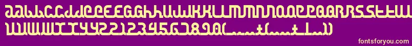 Canstop ffy Font – Yellow Fonts on Purple Background