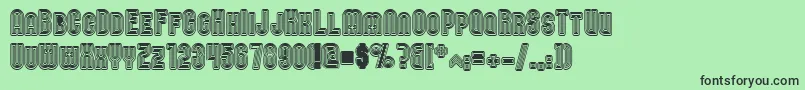 フォントNomitais – 緑の背景に黒い文字