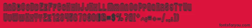 Nomitais Font – Black Fonts on Red Background