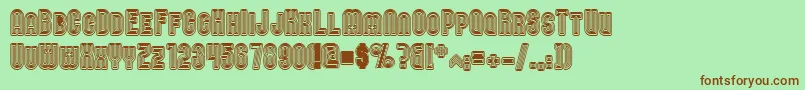 Nomitais Font – Brown Fonts on Green Background