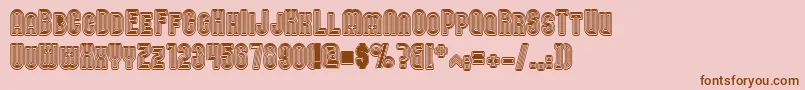 Nomitais Font – Brown Fonts on Pink Background