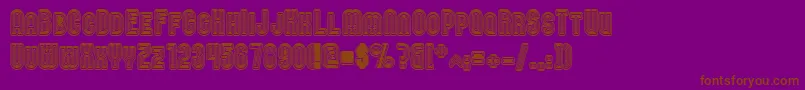 Nomitais Font – Brown Fonts on Purple Background