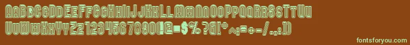 Nomitais Font – Green Fonts on Brown Background