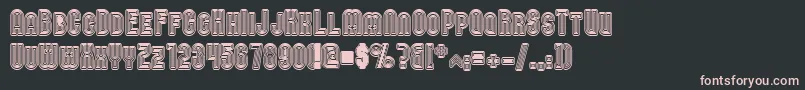 Nomitais Font – Pink Fonts on Black Background