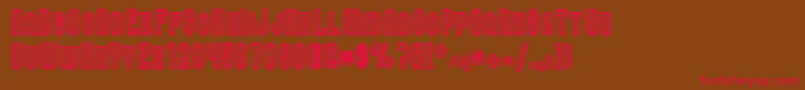 Nomitais Font – Red Fonts on Brown Background