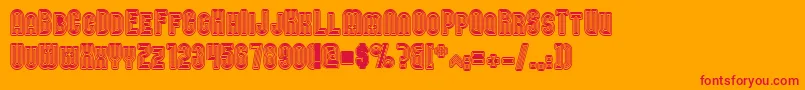 Nomitais Font – Red Fonts on Orange Background