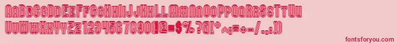 Nomitais-Schriftart – Rote Schriften auf rosa Hintergrund