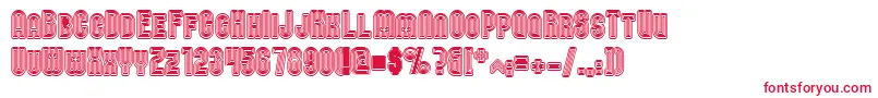 Nomitais Font – Red Fonts on White Background