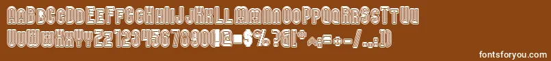 Nomitais Font – White Fonts on Brown Background