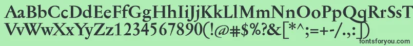 JannontextBold Font – Black Fonts on Green Background