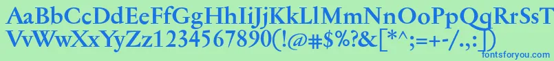 JannontextBold Font – Blue Fonts on Green Background