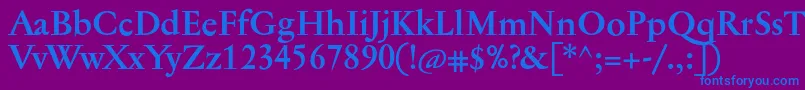 JannontextBold Font – Blue Fonts on Purple Background