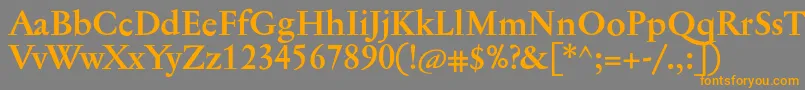 JannontextBold Font – Orange Fonts on Gray Background