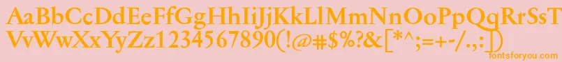 JannontextBold Font – Orange Fonts on Pink Background