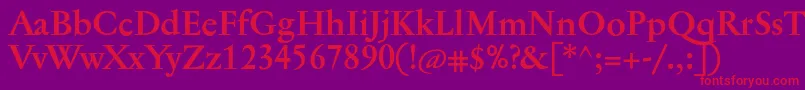 JannontextBold Font – Red Fonts on Purple Background