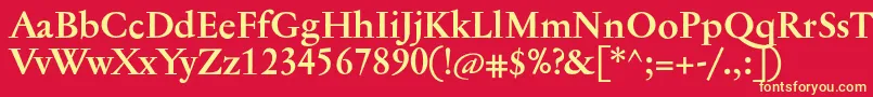 JannontextBold Font – Yellow Fonts on Red Background