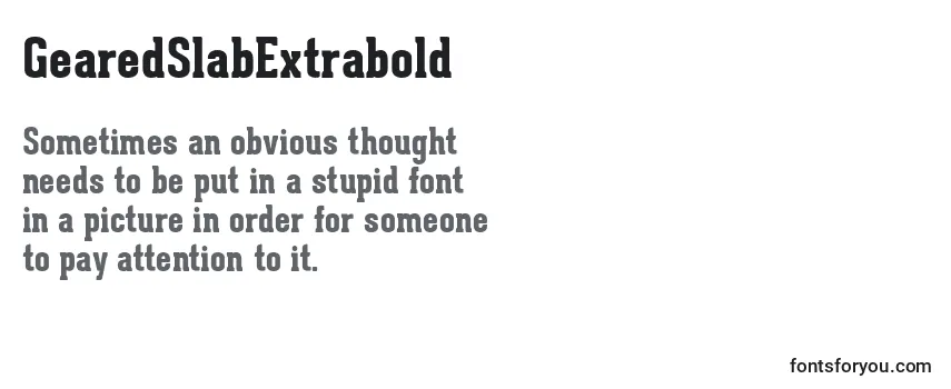 GearedSlabExtrabold Font