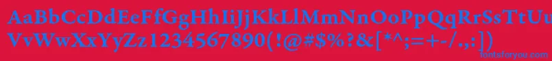 GaramondpremrproSmbdcapt Font – Blue Fonts on Red Background