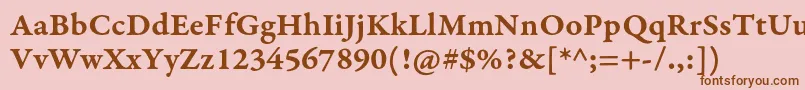 GaramondpremrproSmbdcapt Font – Brown Fonts on Pink Background