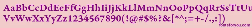 GaramondpremrproSmbdcapt Font – Purple Fonts on Pink Background