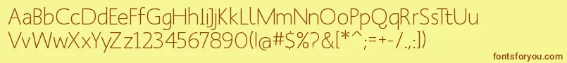 Manksans Font – Brown Fonts on Yellow Background