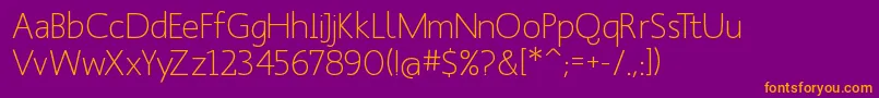 Manksans Font – Orange Fonts on Purple Background