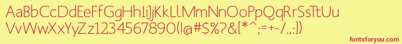 Manksans Font – Red Fonts on Yellow Background