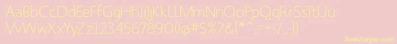 Manksans Font – Yellow Fonts on Pink Background