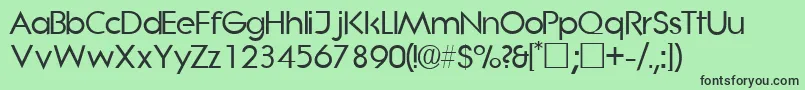 SaborsskRegular Font – Black Fonts on Green Background