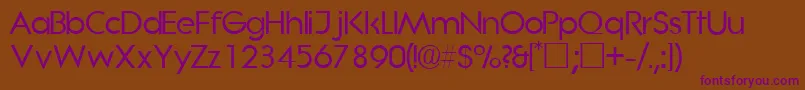 SaborsskRegular Font – Purple Fonts on Brown Background