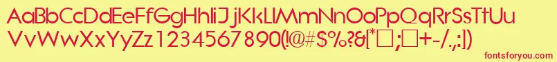 SaborsskRegular Font – Red Fonts on Yellow Background