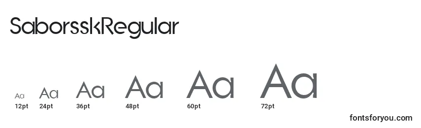 Размеры шрифта SaborsskRegular