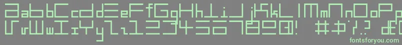 フォントEppsText – 灰色の背景に緑のフォント