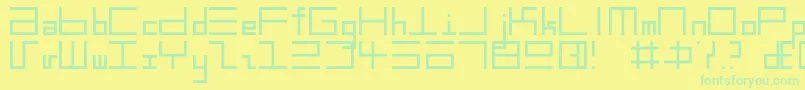 EppsText Font – Green Fonts on Yellow Background