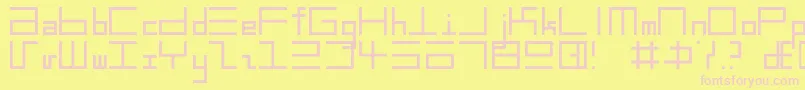 EppsText Font – Pink Fonts on Yellow Background