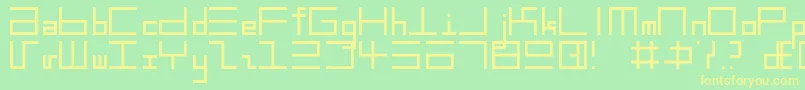 Шрифт EppsText – жёлтые шрифты на зелёном фоне