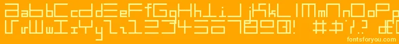 フォントEppsText – オレンジの背景に黄色の文字