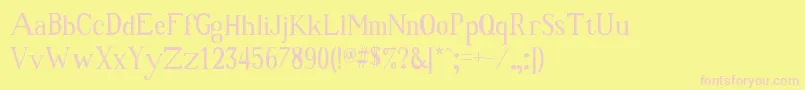 OneFortySeven Font – Pink Fonts on Yellow Background