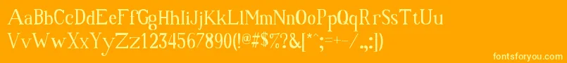 OneFortySeven Font – Yellow Fonts on Orange Background