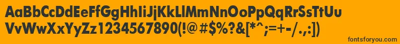 FuturisBold80b Font – Black Fonts on Orange Background