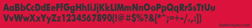 FuturisBold80b Font – Black Fonts on Red Background