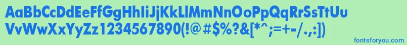 FuturisBold80b Font – Blue Fonts on Green Background